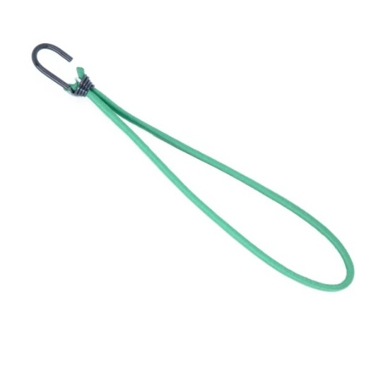 10 Ganchos Extensor Elástico Corda Para Lona Caminhão Lonafix (Verde com gancho preto) 35cm Multiekip