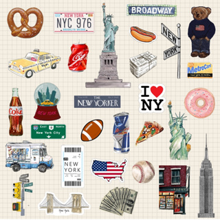 Adesivos New York Viagem Travel Kindle Mala Copo Scrapbook EUA Nova Iorque em Oferta na Shopee