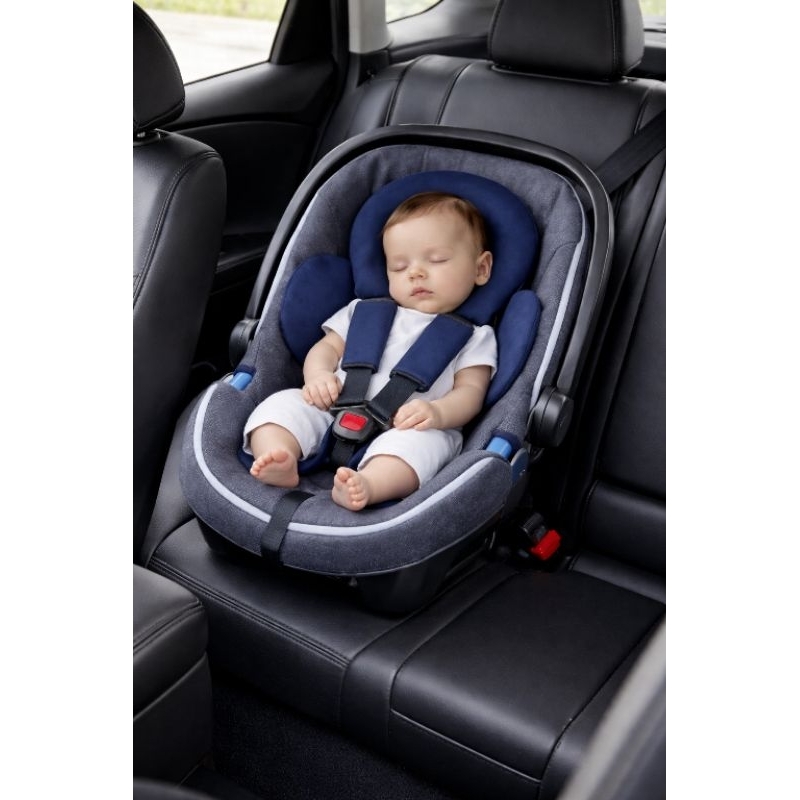 Redutor Anatômico para Bebê Conforto e Carrinho + Protetor de Cinto Macio e Lavável