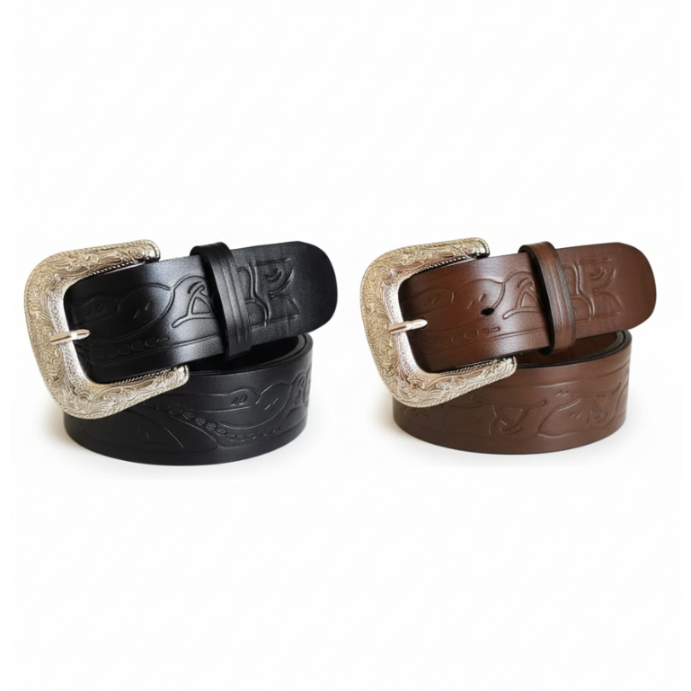 Cinto Country Couro Legítimo Masculino e Feminino Largo Rodeio Sertanejo Fivela Luxo Premium Unissex