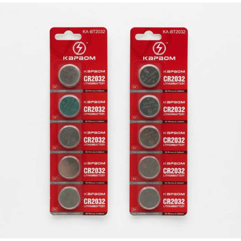 Bateria CR2032 Kit Com 10 Un Kapbom Alta Duração 3 Volts [3V] em Oferta na Shopee