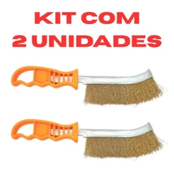 Escova de aço manual com cabo plástico para limpeza ou respingos de solda