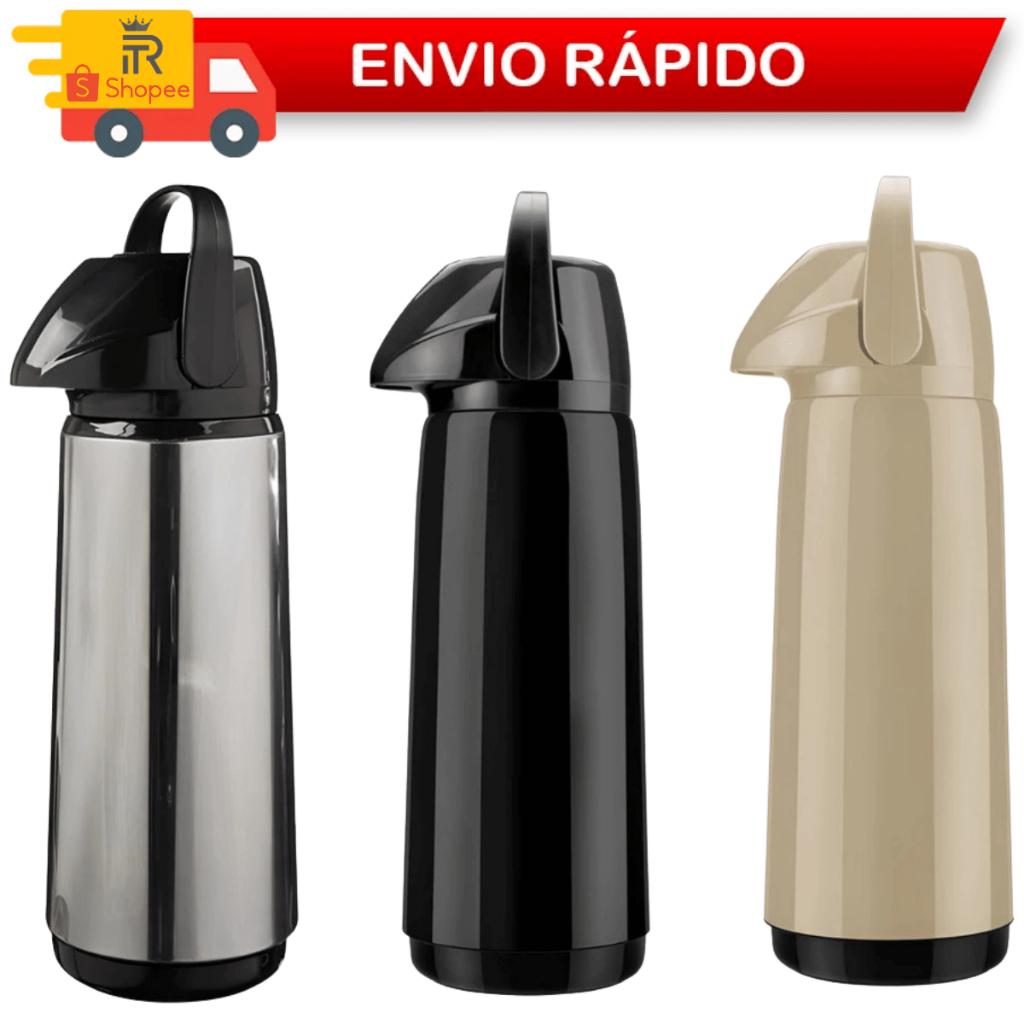 Garrafa Térmica De Café Air Pot Aço Inox New 1,8 Litros Slim Casa Restaurante Recepção - Invicta