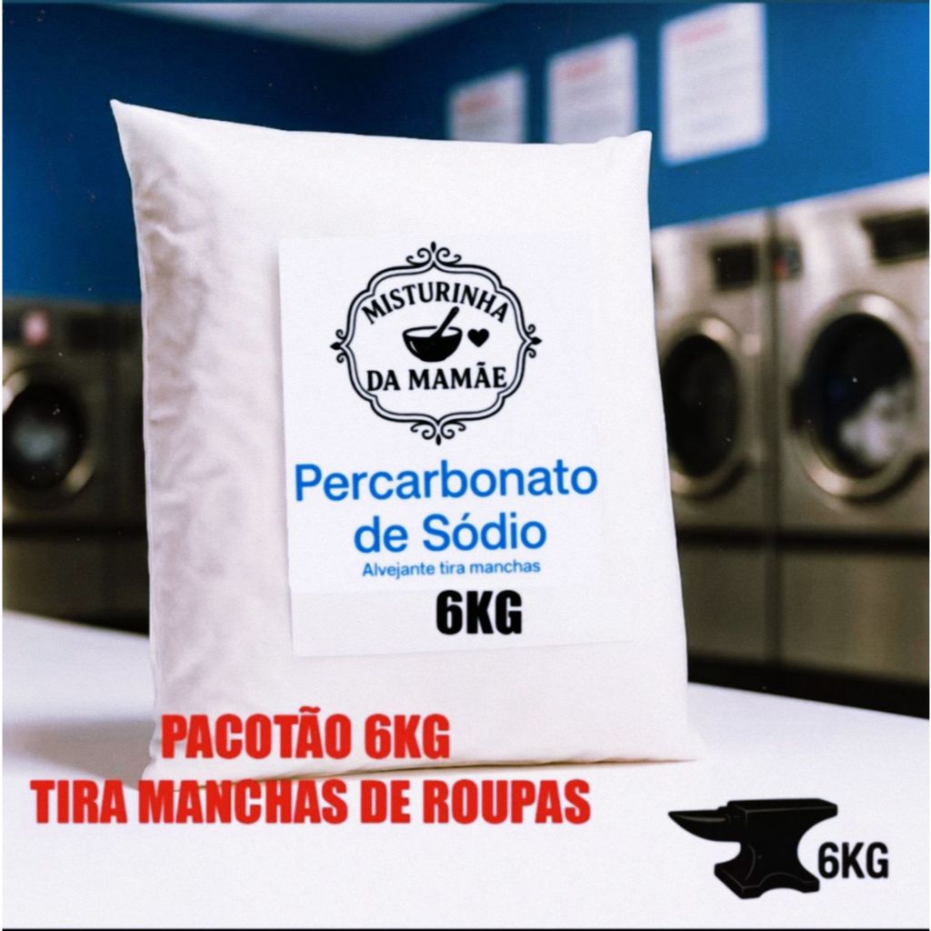 Percarbonato de Sódio Composto Limpeza Em Geral Tira Manchas Roupas Brancas 1KG / 2KG / 3KG /4KG /5KG /6KG em Oferta na Shopee