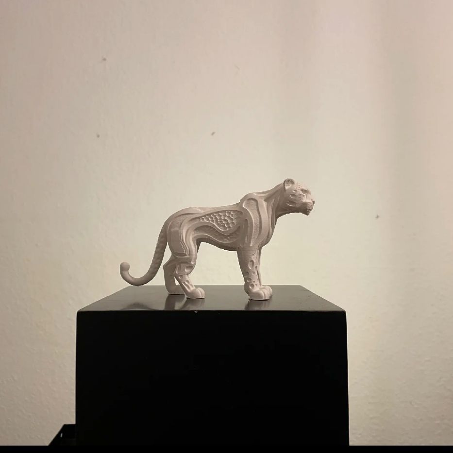 Guepardo Decorativo Escultura 8CM POR 14CM | Estátua Guepardo Moderna | Decoração Animal Moderna | Enfeite Decorativo