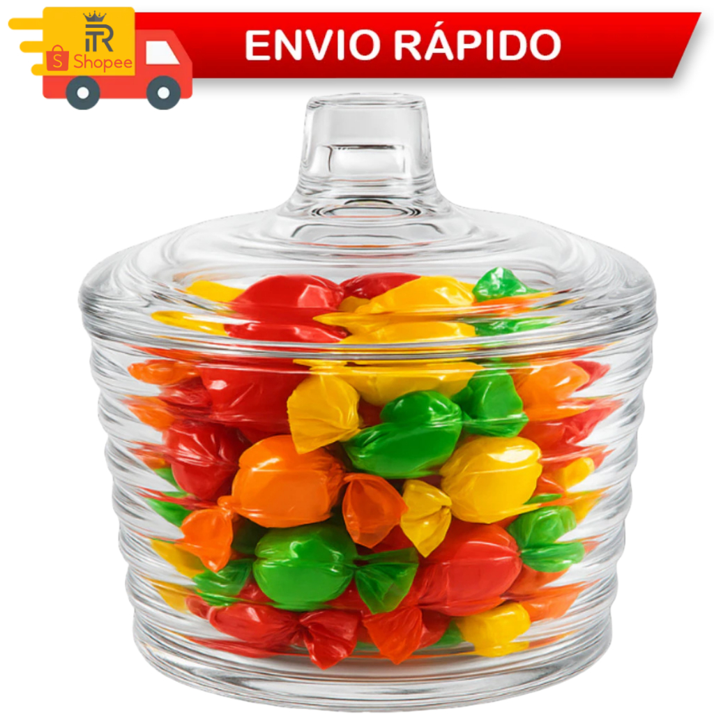 Bomboniere De Vidro Trabalhado De Luxo 270ML Potiche Pote Bombom Bala Elegância Atemporal - Casultil em Oferta na Shopee