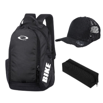 Kit mochila Bolsa Reforçada Várias Cores Unissex Academia Trabalho Bone Estojo Lançamento Promocional