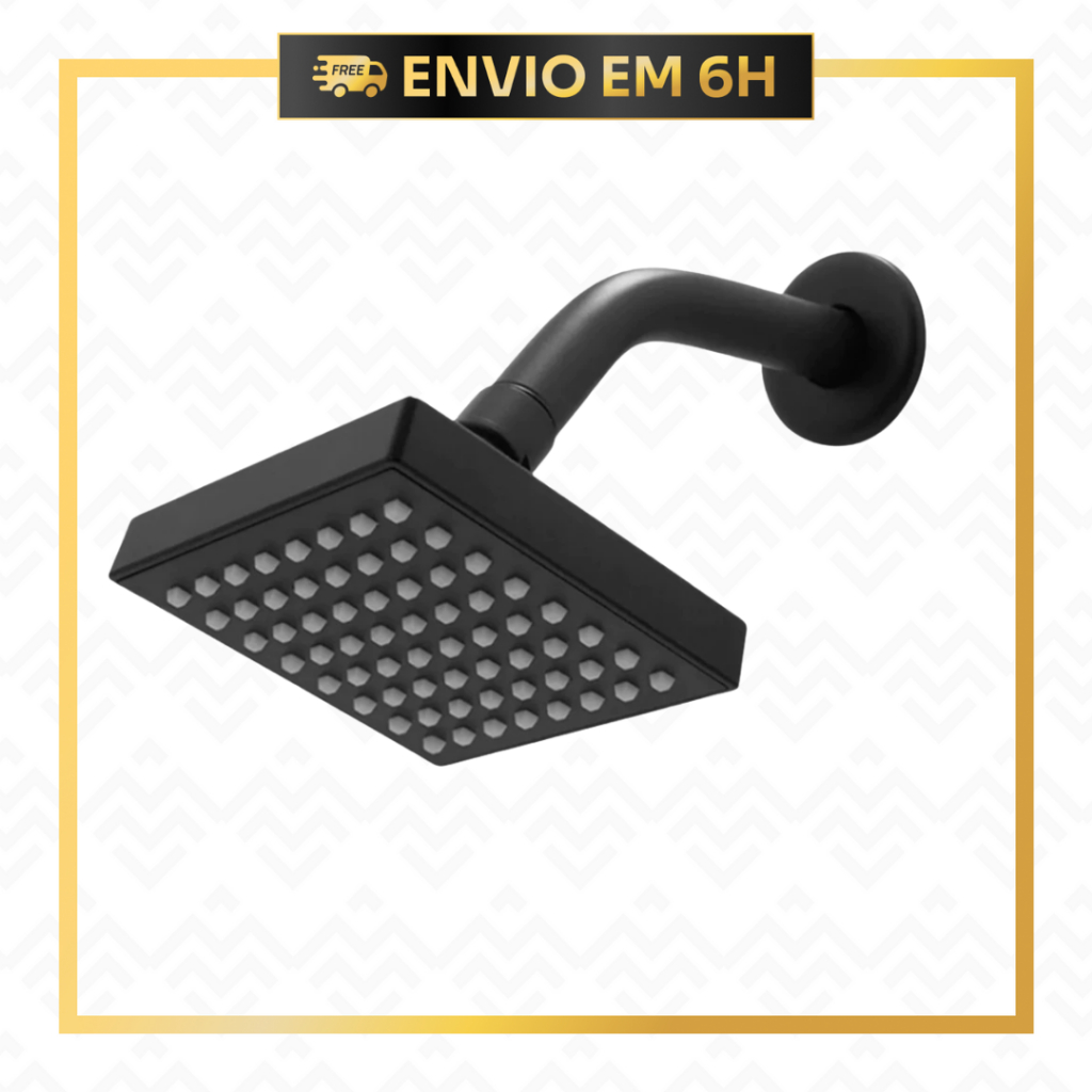 Ducha Chuveiro Aquecedor Solar a Gás Quadrado Preto em Oferta na Shopee