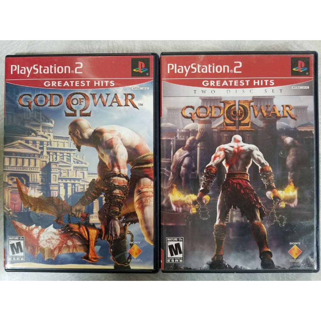 Par God Of War 1 e 2 - PS2 Original - Completos C/ Manuais