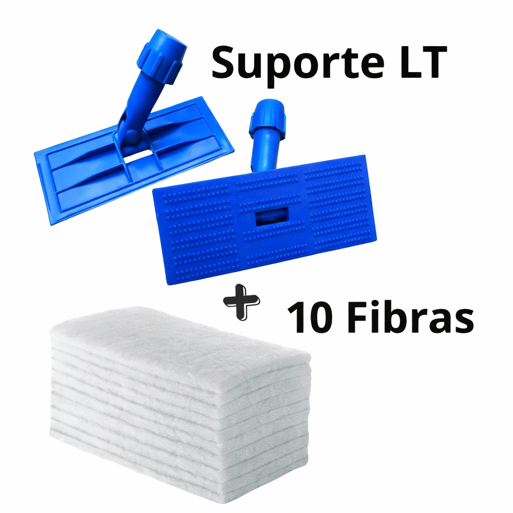 Kit Suporte LT + 10 fibras limpeza Antirisco Limpa Tudo Esfregao Pega Fibra em Oferta na Shopee