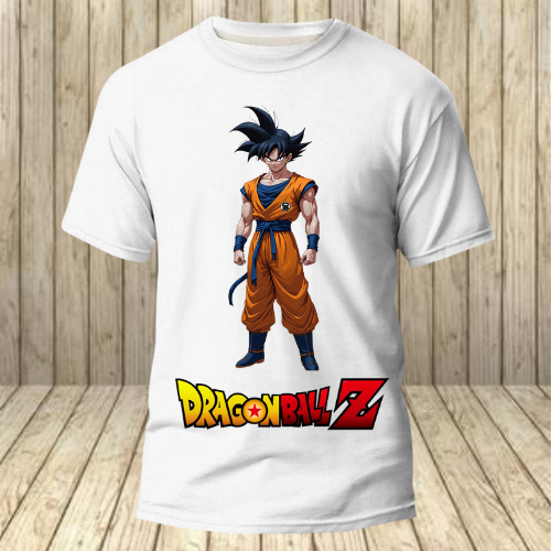 Camiseta Dragon Ball Z  Adulto e Infantil Tecido 100% Algodão Leve e Confortável Camisa Dragon Ball