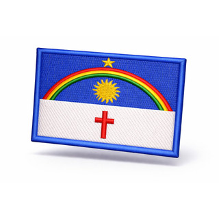 Patch Bordado Termocolante OU Fecho de Contato-  Bandeira Pernambuco