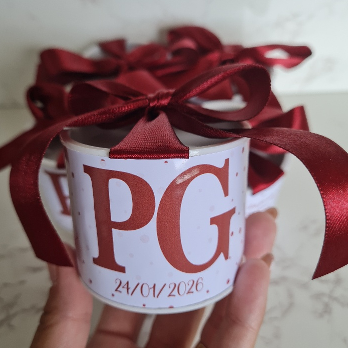 Kit Tubolatas Personalizadas CASAMENTO MARSALA | Lembrancinha Maternidade | Aniversário | Chá de Bebê | 5x6 - Diversos