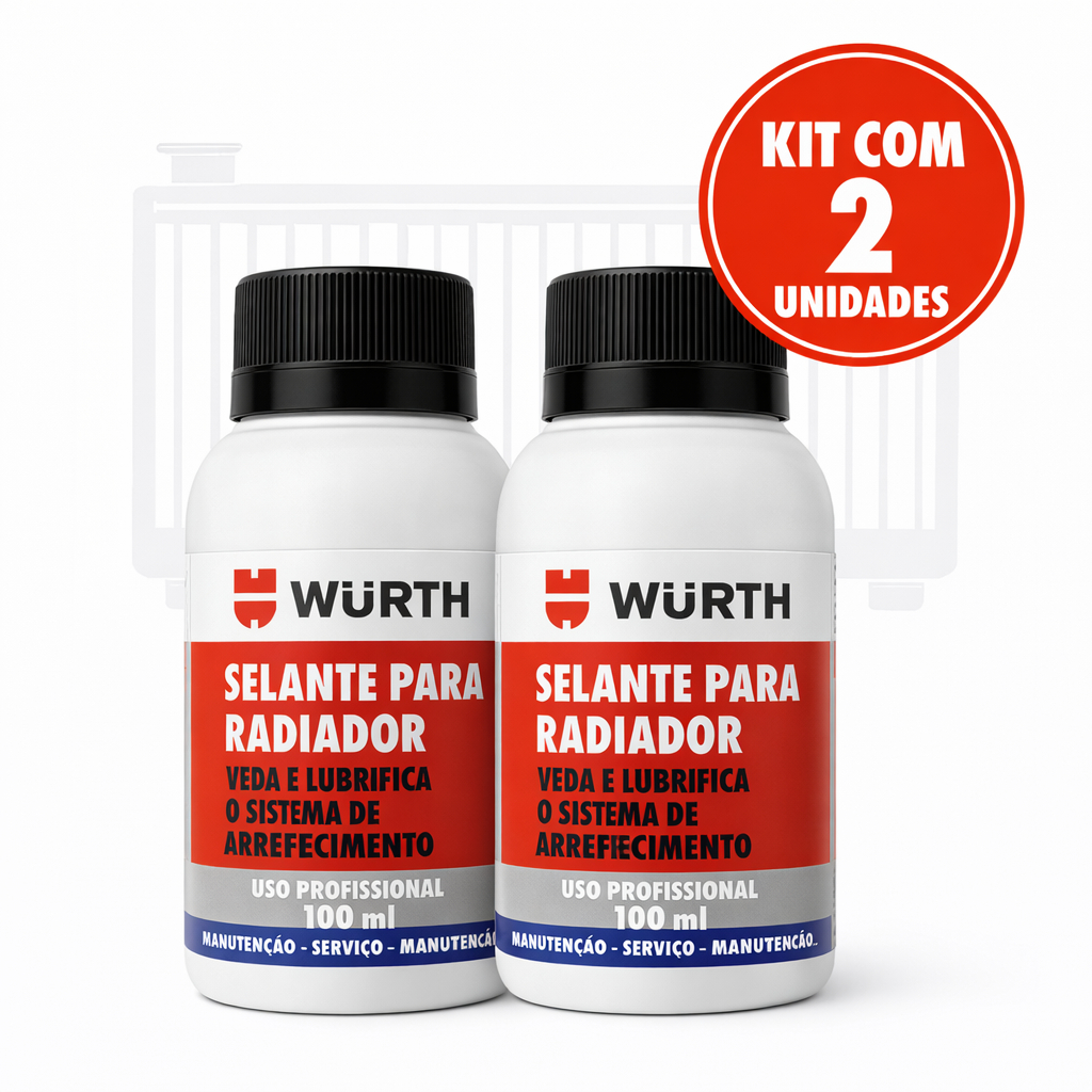 Aditivo Radiador Wurth Kit 2 Unidades Veda Vazamento Alta Eficiência