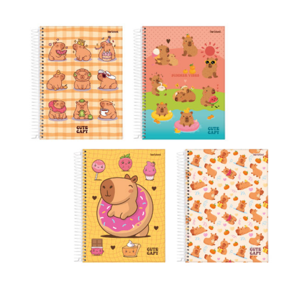 Caderno 10 Matérias Capivara  Universitário 160 folhas Lançamento em Oferta na Shopee