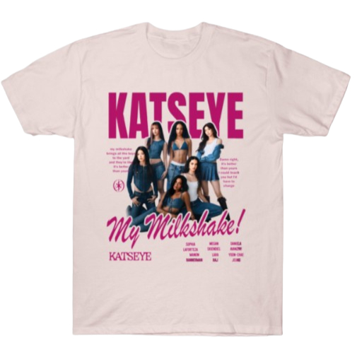 Camiseta Kpop Katseye Beautiful Adulto/Infantil Lançamento Unissex Em Algodao
