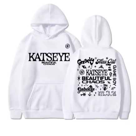 Moletom Canguru Capuz Algodão Unissex Lançamento Kpop katseye lindo caos álbum tour hoodies moda retro harajuku das mulh