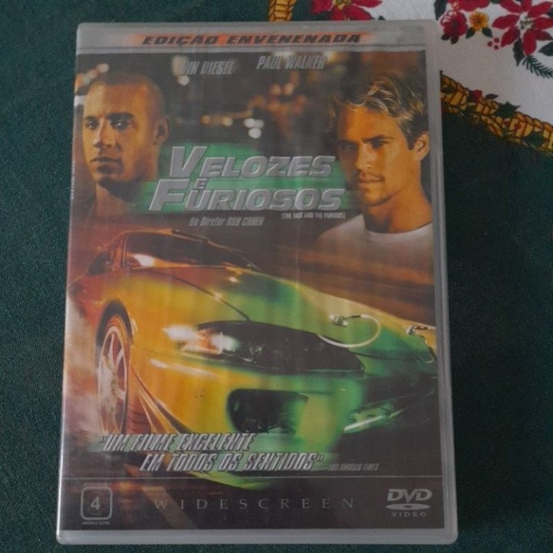 filme Velozes e Furiosos (sem disco DVD, apenas encarte e caixa)