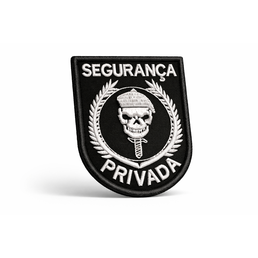 Patch Bordado Termocolante ou com Fecho de Contato  - Segurança Privada em Oferta na Shopee