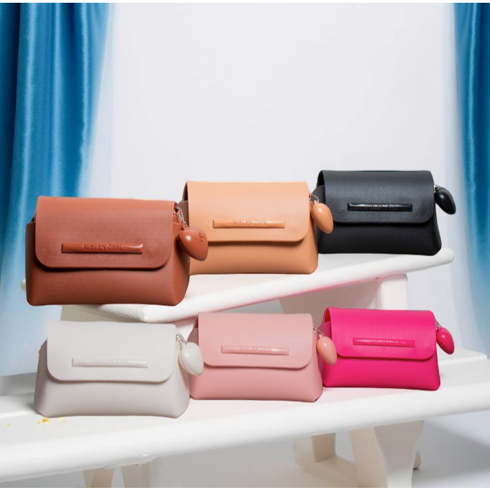 Bolsinha Feminina Pequena Suellen com Coração | Clutch Necessaire Porta Maquiagem LeMi AzaF