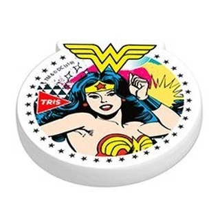 BORRACHA ESCOLAR MULHER MARAVILHA DC TRIS em Oferta na Shopee