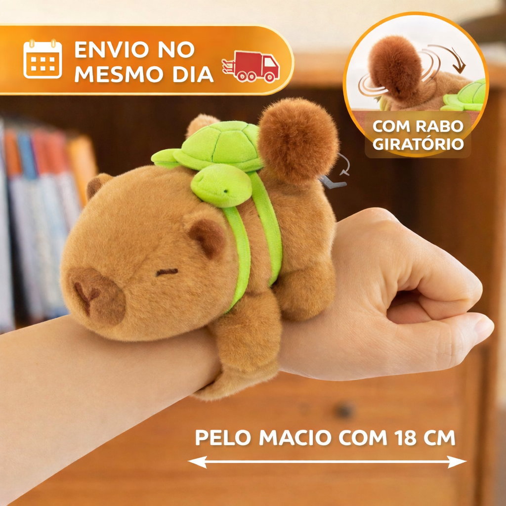 Capivara Pulseira De Agarrar Pelúcia Bonecas Pelúcia Brinquedos Interativo Menina Menino 18CM em Oferta na Shopee