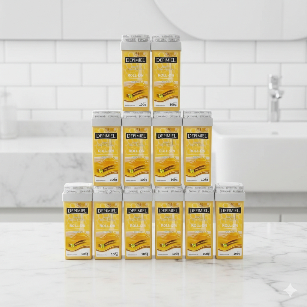Cera Depilatória Roll-on Clássica100g cada - Kit Depilação Depimiel com 2/4/6/12