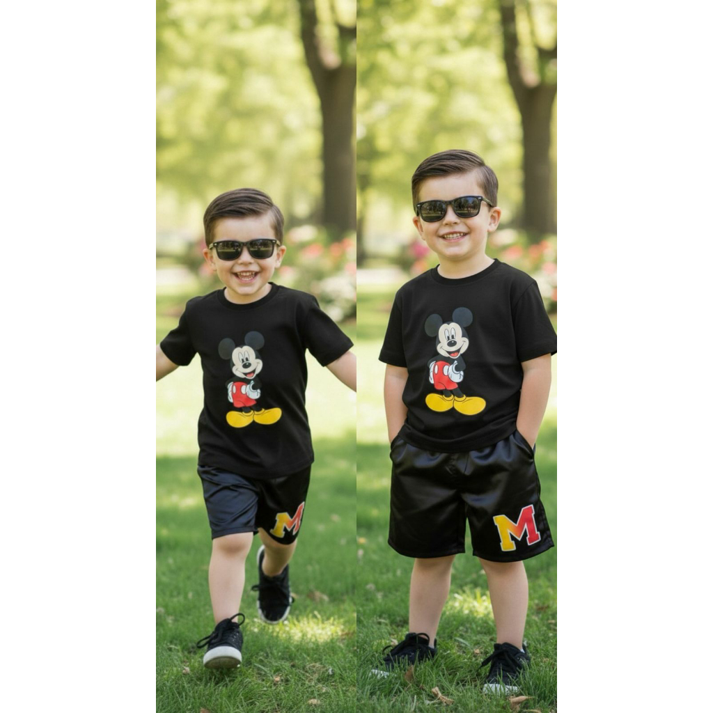 CONJUNTO INFANTIL VERÃO  MICKEY MENINO INFANTIL JUVENIL MASCULINO 2 ao 10 ANOS