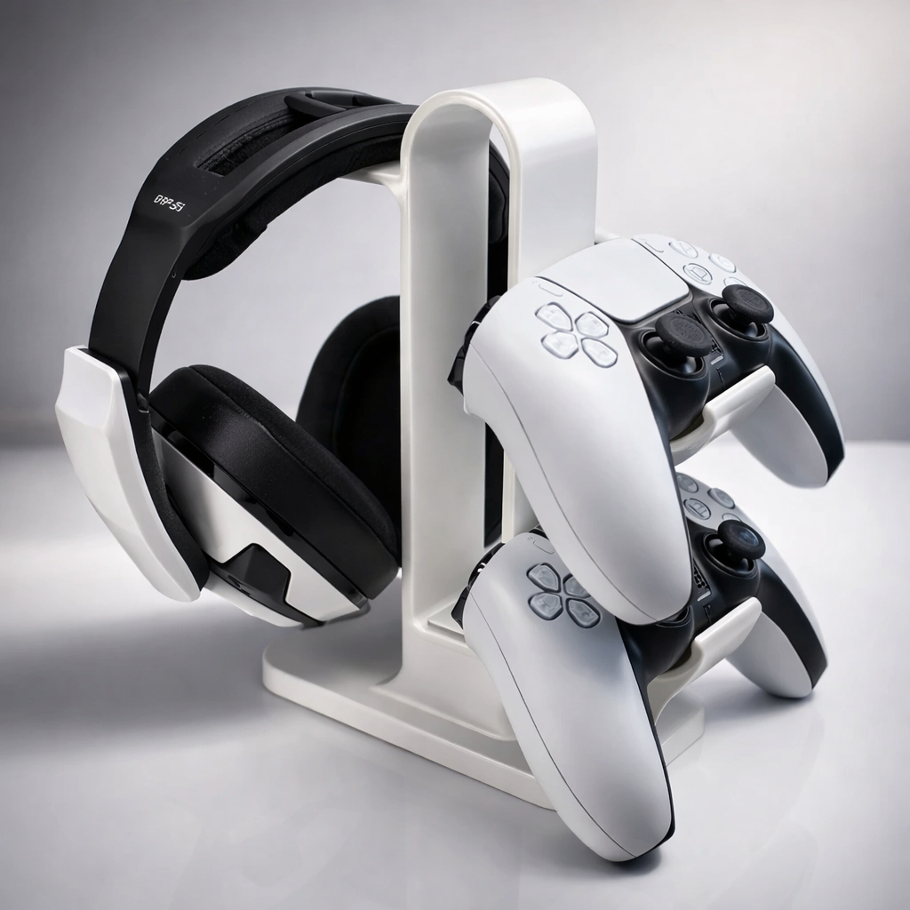 Base para Controles e Fones – Compatível com Diversos Modelos - Várias Cores - Headset Universal