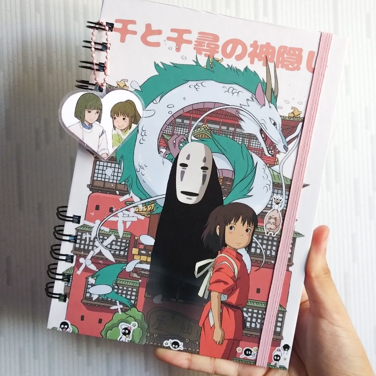 Caderno A Viagem de Chihiro Personalizado Anime — Capa dura A5 ou Universitário