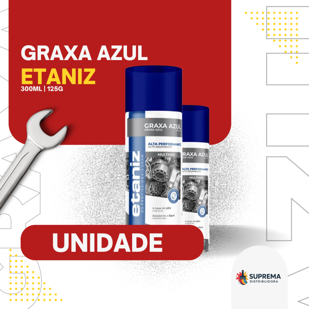 Graxa Azul de Lítio Spray 300ml – Lubrificação e Proteção Automotiva Etaniz em Oferta na Shopee