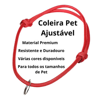 Coleira Pet Regulável Colar Cachorro Gato Várias Cores em Oferta na Shopee