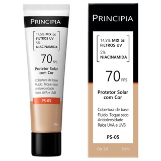 Principia Protetor Solar PS-05 Cor 2.0 c/ 14,5% Mix de Filtros UV + 5% Niacinamida FPS 70…