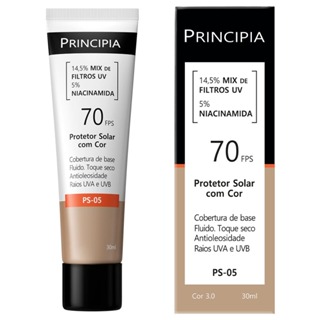 Principia Protetor Solar PS-05 Cor 3.0 c/ 14,5% Mix de Filtros UV + 5% Niacinamida FPS 70 - 30ml em Oferta na Shopee