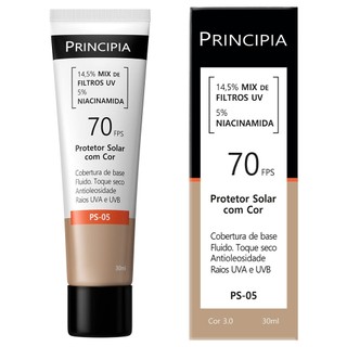 Principia Protetor Solar PS-05 Cor 3.0 c/ 14,5% Mix de Filtros UV + 5% Niacinamida FPS 70…