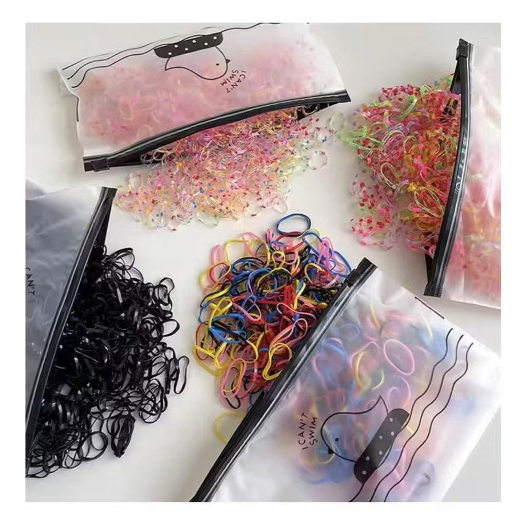 1000/2000Pcs/Pack Acessórios Para Porta Rabos De Pônei De Borracha Meninas Elásticas Descartáveis Coloridas em Oferta na Shopee