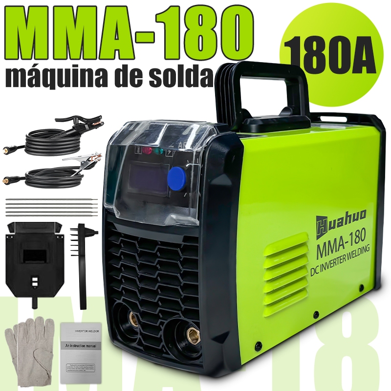 220V/110V MMA-180 IGBT Inversor Máquina De Solda Tecnologia Display Digital Automático Portátil em Oferta na Shopee