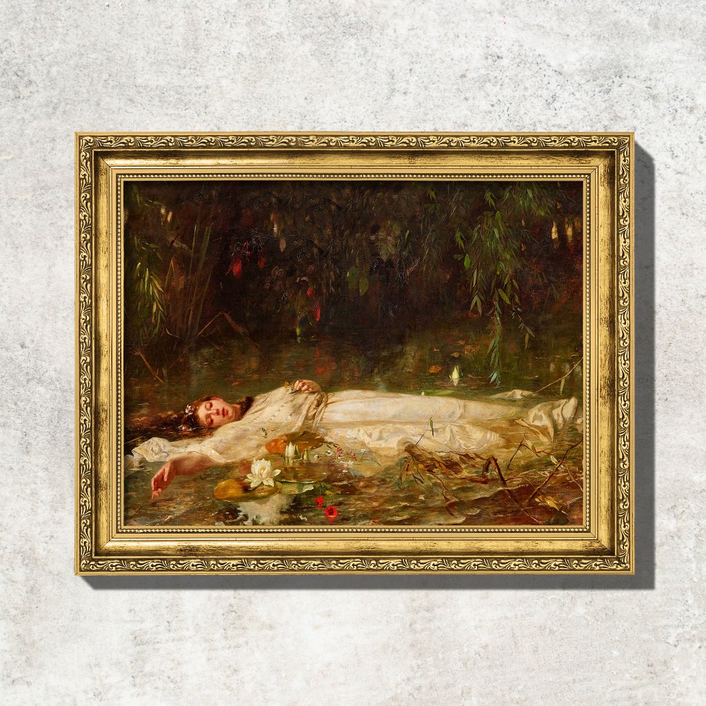 Quadro - Ofélia (Ophelia) - Friedrich Wilhelm Theodor Heyser