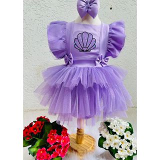 romper tematico fundo do mar lilas vestido para menina salopete tematica em Oferta na Shopee