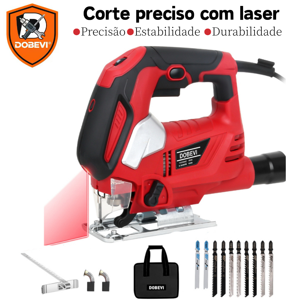 Serra Tico Tico Elétrica 850W Profissional Com Laser | Corte Preciso Madeira Dobevi em Oferta na Shopee