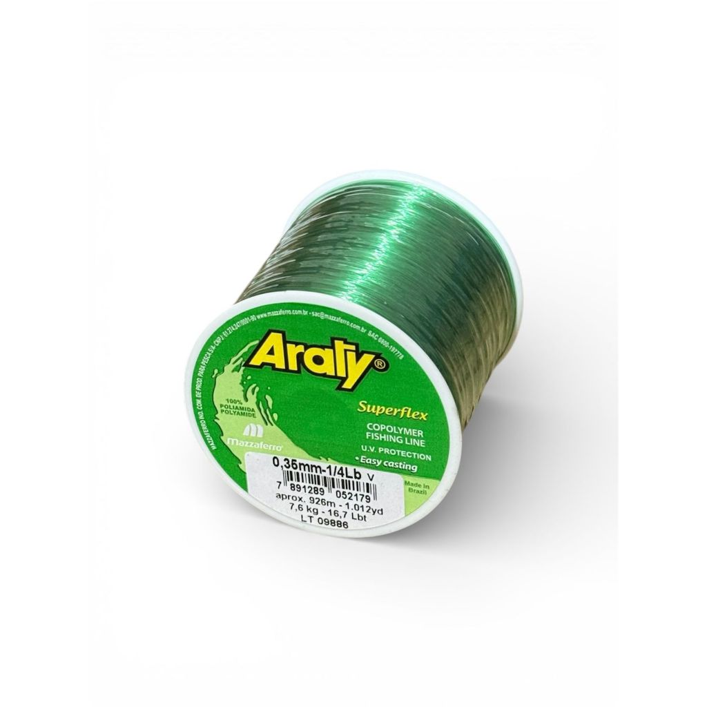 Linha Pesca Araty Superflex Verde 100 Gramas Mazzaferro