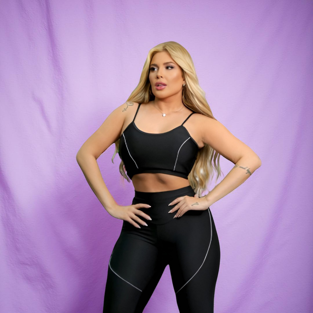 Conjunto Feminino Fitness Para Academia Com Bastante Elastano | Sem Transparência