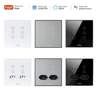 COIBEU Tuya WiFi Interruptor Inteligente Touch com Controle Remoto Sem Fio para Alexa e Google Home