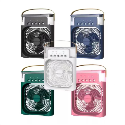 Imagem Ventilador Umidificador Duplo Torre 3 Velocidades Portátil Climatizador Led Ar Condicionado USB