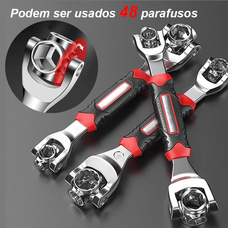 Chave Multifuncional 48 Em 1 360º Jogo ferramentas chave Soquete Universal 48 peças 8-19mm Universal Profissional em Oferta na Shopee