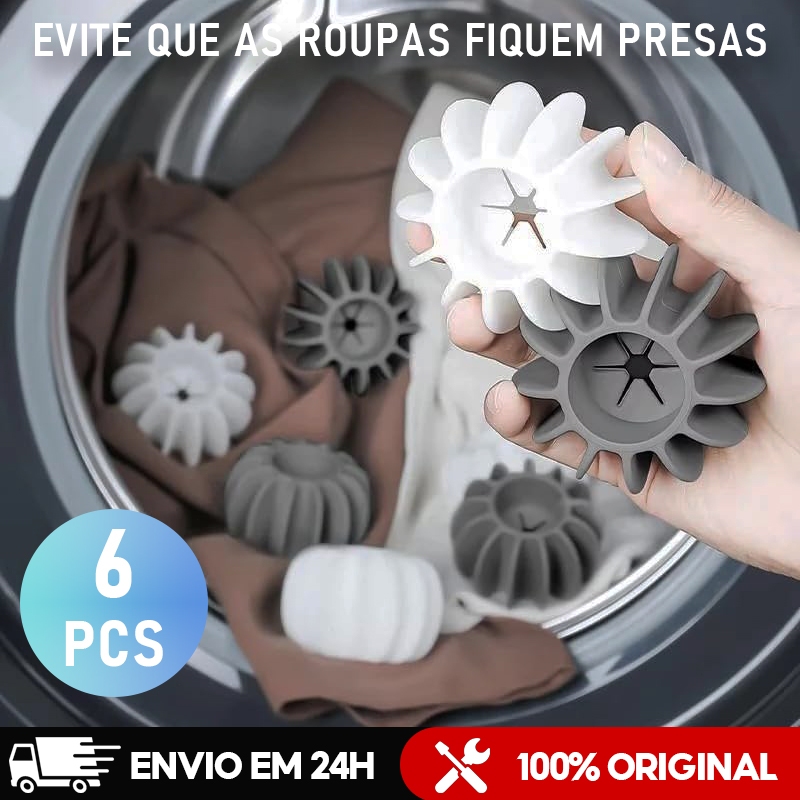 Imagem Kit 6 Removedor de Pelos Mágico Reutilizável de Máquina de Lavar Bolas Lavanderia Ferramentas Limpeza