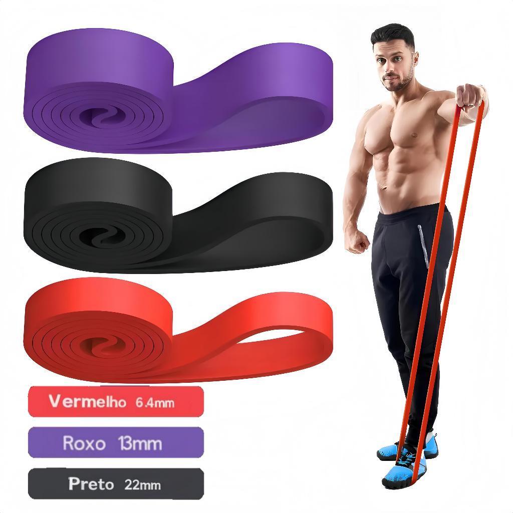 SolidFit Kit 3 Elástico Super Band Borracha Crossfit Extra Forte em Oferta na Shopee