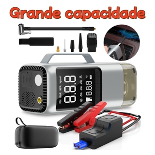 8000 mAh Auxiliar Partida Bateria Carro Moto Com Aspirador Portátil em Oferta na Shopee