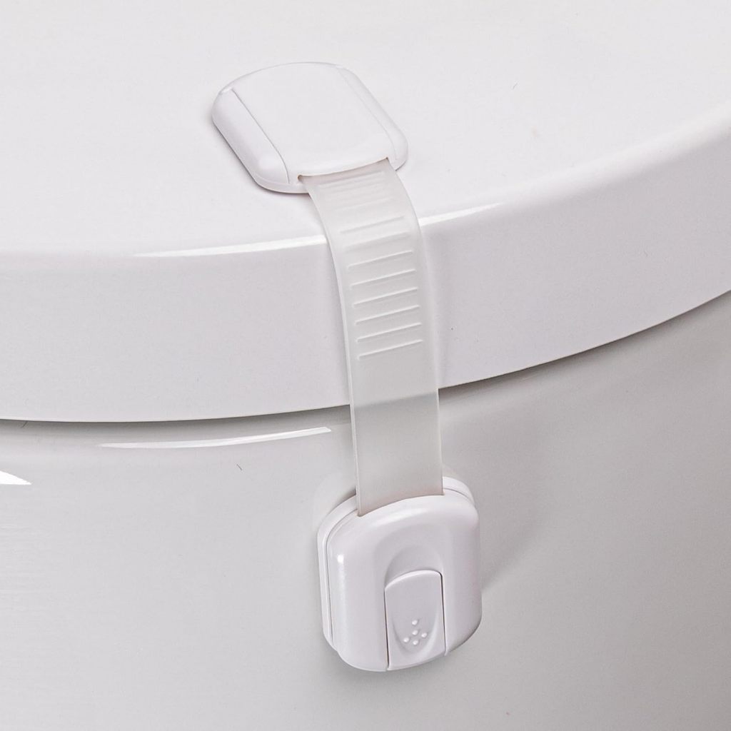 Trava Porta Vaso Sanitário Gaveta Armário | Kit 10 Protetor Infantil A Tóxico em Oferta na Shopee