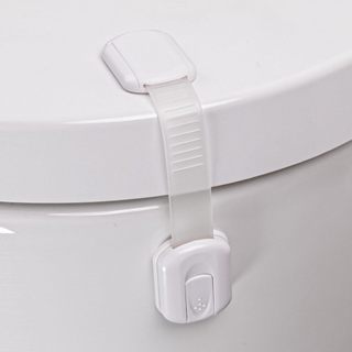 Trava Porta Vaso Sanitário Gaveta Armário | Kit 10 Protetor Infantil A Tóxico em Oferta na Shopee